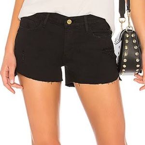 Frame black jean shorts